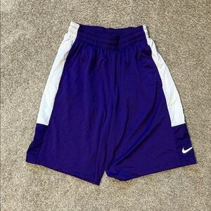 Nike Purple and White Sports Shorts
